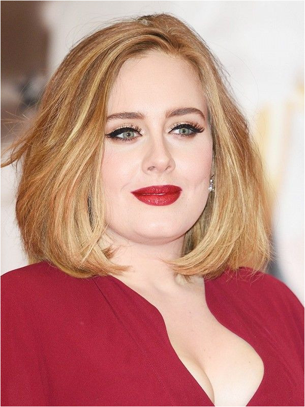 11 Most Flattering Hairstyles for Round Faces The Lob on Adele