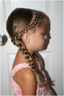 Back to School Hairdo French "Doubled Up" Braids