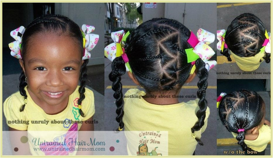 Style 5 Diagonal Parted Braids into Pigtails