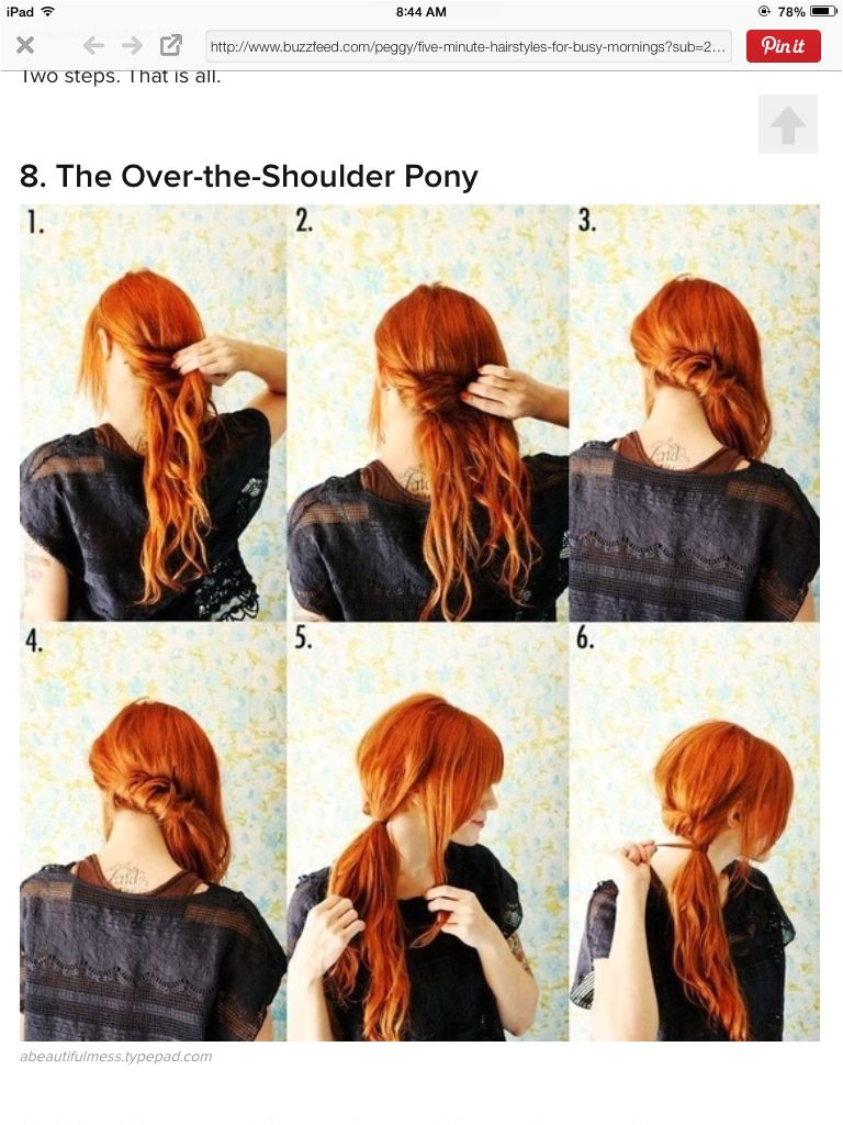 Over the shoulder ponytail Hair Dos Twisted Ponytail Side Ponytails Fancy Ponytail