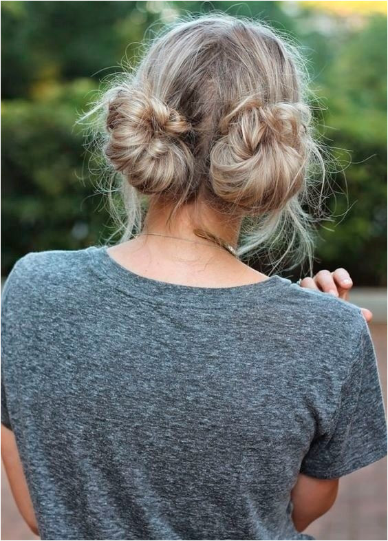 Pigtail Buns Easy Back to School Hairstyles to Let You Sleep In Later s