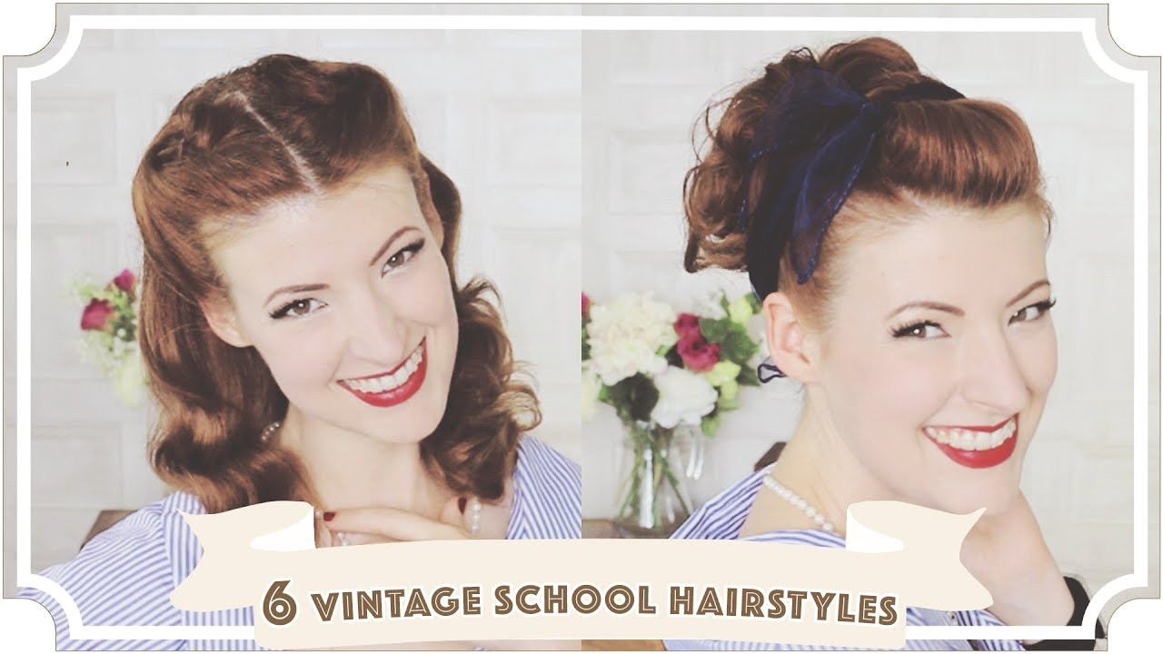 6 Easy Vintage 1950s Back To School Hairstyles [CC]