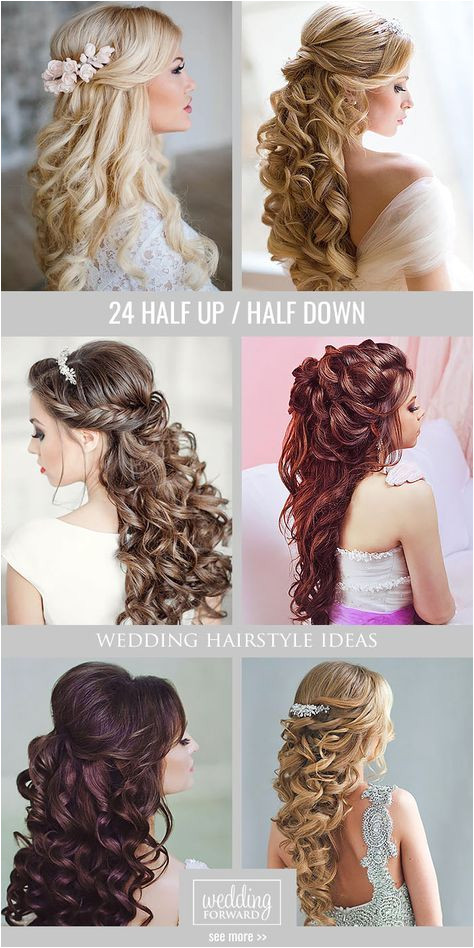 42 Half Up Half Down Wedding Hairstyles Ideas