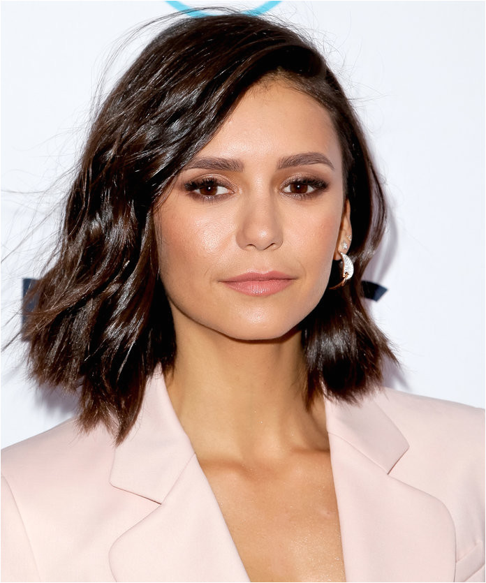 Nina Dobrev s Tousled Wavy Bob