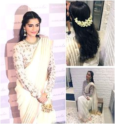 Sonam at anavila misra store Swara give Sari a thumbs up Rediff