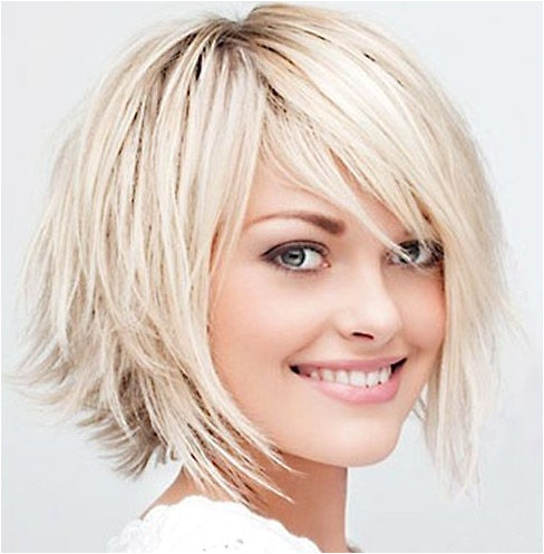 Shaggy layered razor cut bob