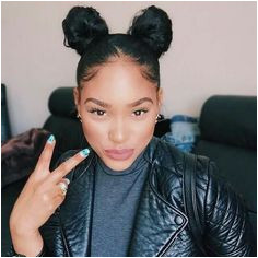 Throwback hairstyle two buns itsmyrayeraye Pigtail Buns Naturally Curly Natural Hairstyles Pigtail
