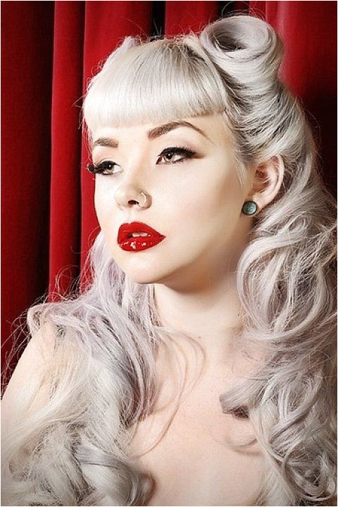 perfect bangs Classic Look with Pin up Hairstyles for Long Hair