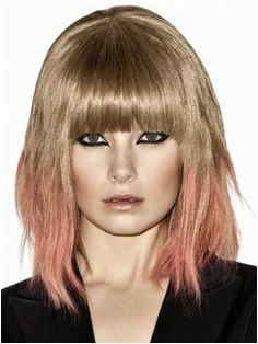 ombre hair with bangs Not a huge fan of the color but love the cut