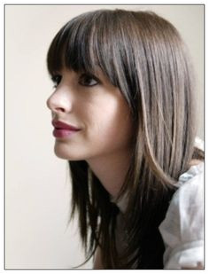 images of long bob hairstyles with bangs Straight Bangs Straight Haircuts Straight Hair Styles