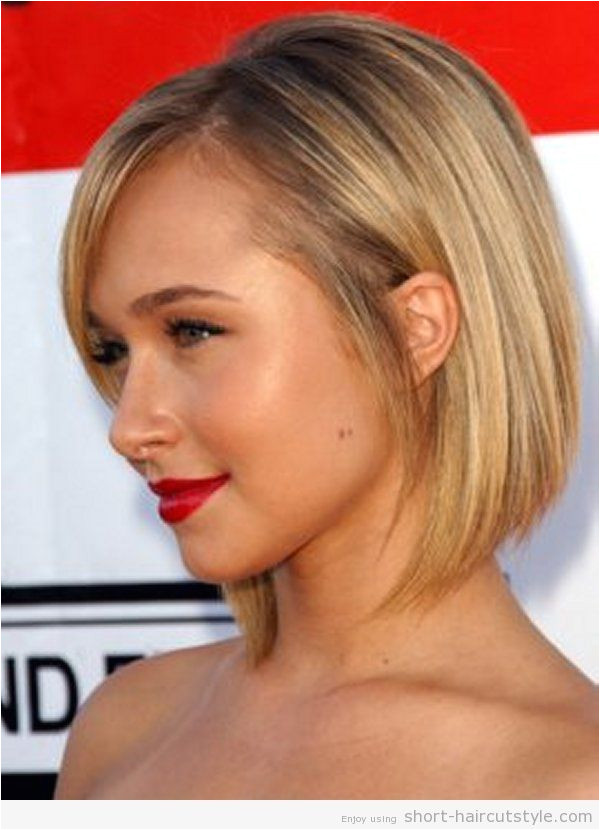 Short Angled Bob Hairstyles with Side Bangs