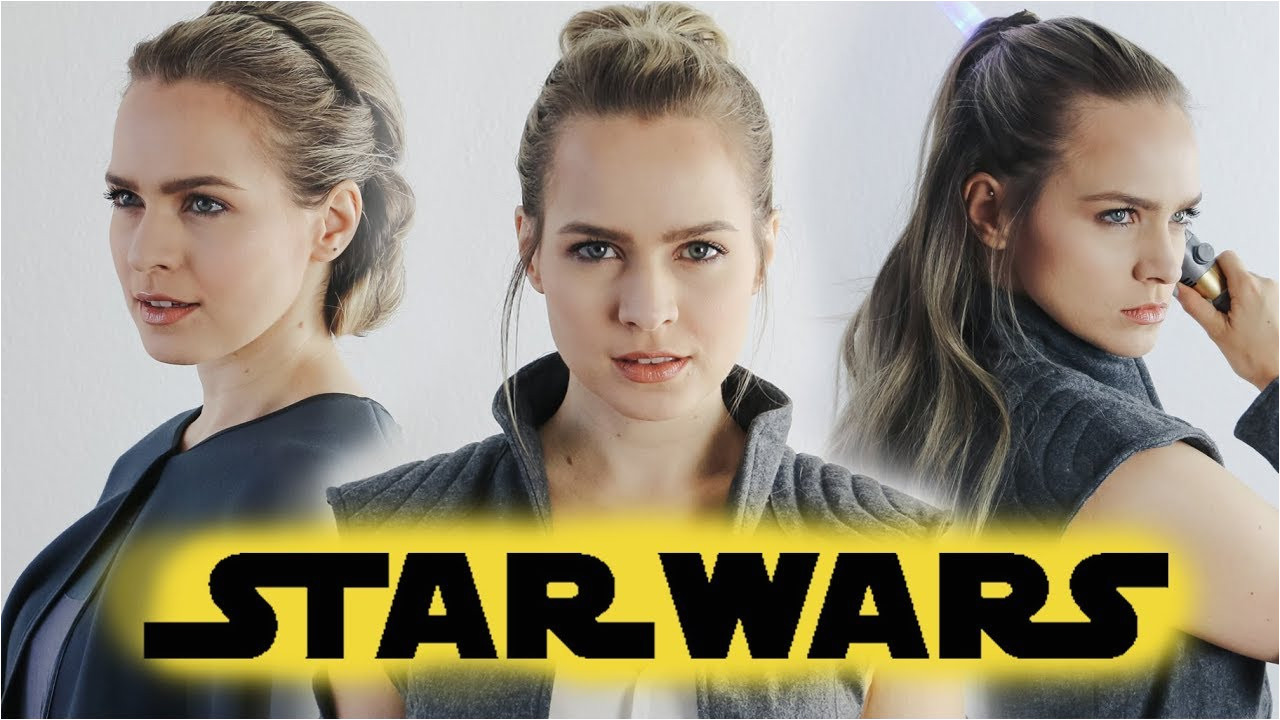 Star Wars The Last Jedi Hairstyles Tutorial Rey & General Leia KayleyMelissa