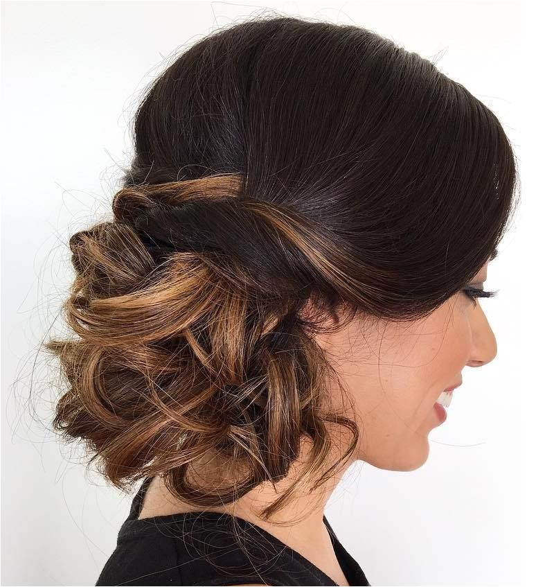 Loose Curly Side Bun