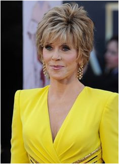 More Pics of Jane Fonda Layered Razor Cut