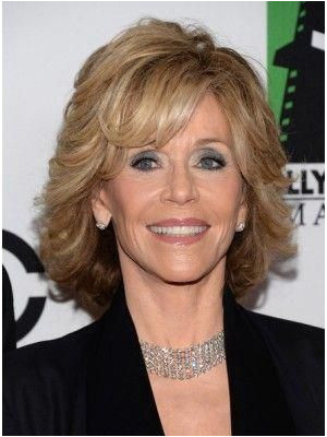 Jane Fonda Medium Wavy Cut Wig mediumwavyhairstyles