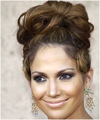 Jennifer Lopez Long Curly Formal Updo Hairstyle
