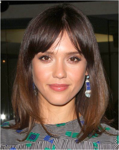 Jessica Alba Straight Medium Long Hairstyle