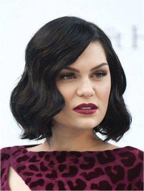 Jessie J Black Curly Bob Hairstyle