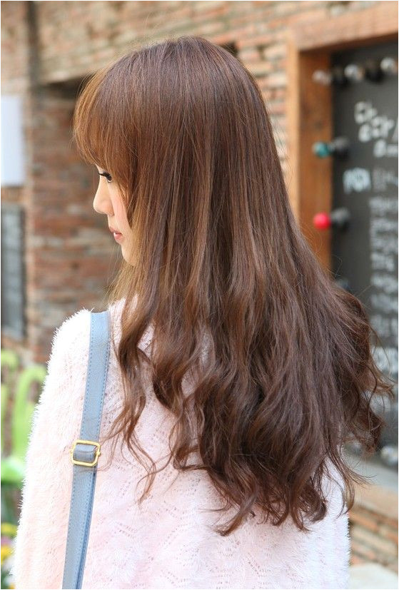 back of hairstyles Back View of Korean Long Hairstyle
