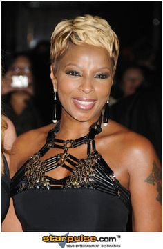 Mary J Blige Short Straight Formal Hairstyle – Blonde Hair Color … finest mary j blige hairstyles pi