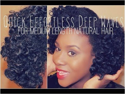 Quick Effortless Deep Waves Tutorial for Medium Length Natural Hair
