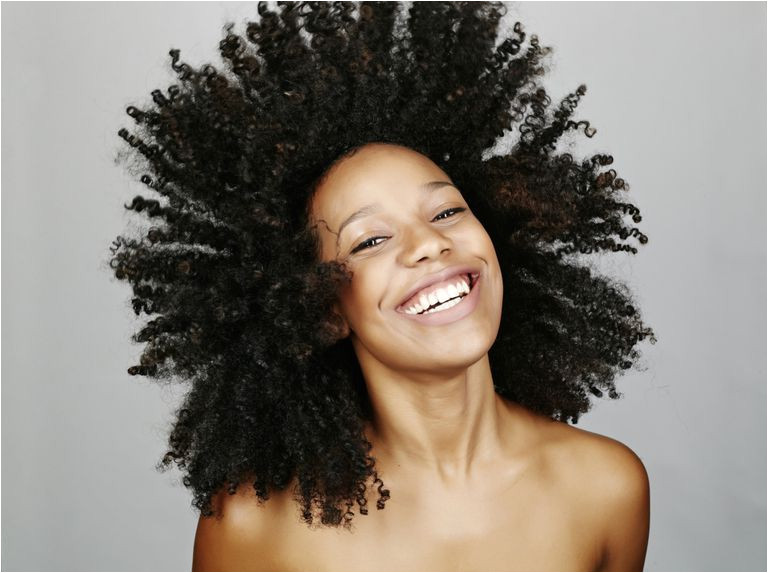 Woman with twistout hairstyle