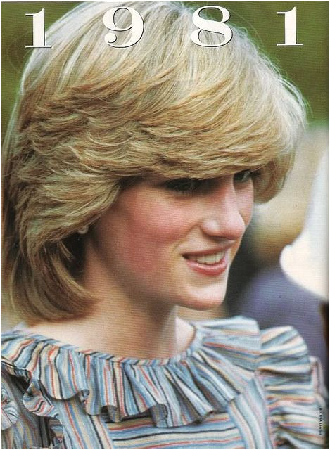 hair and ruffled shirt collar PRINCESS DIANA 1981