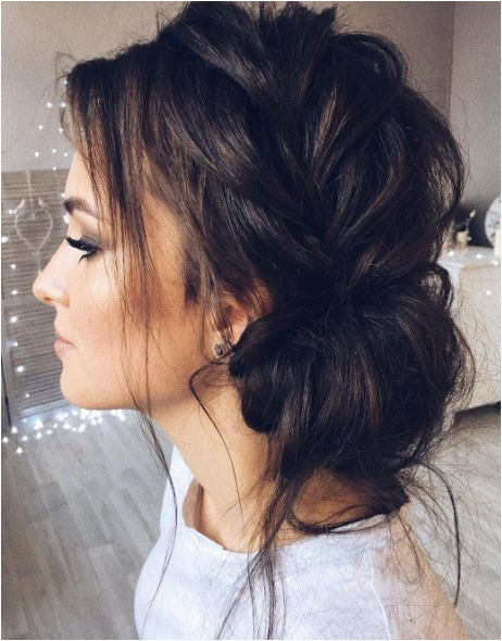 messy chic bridesmaid bun