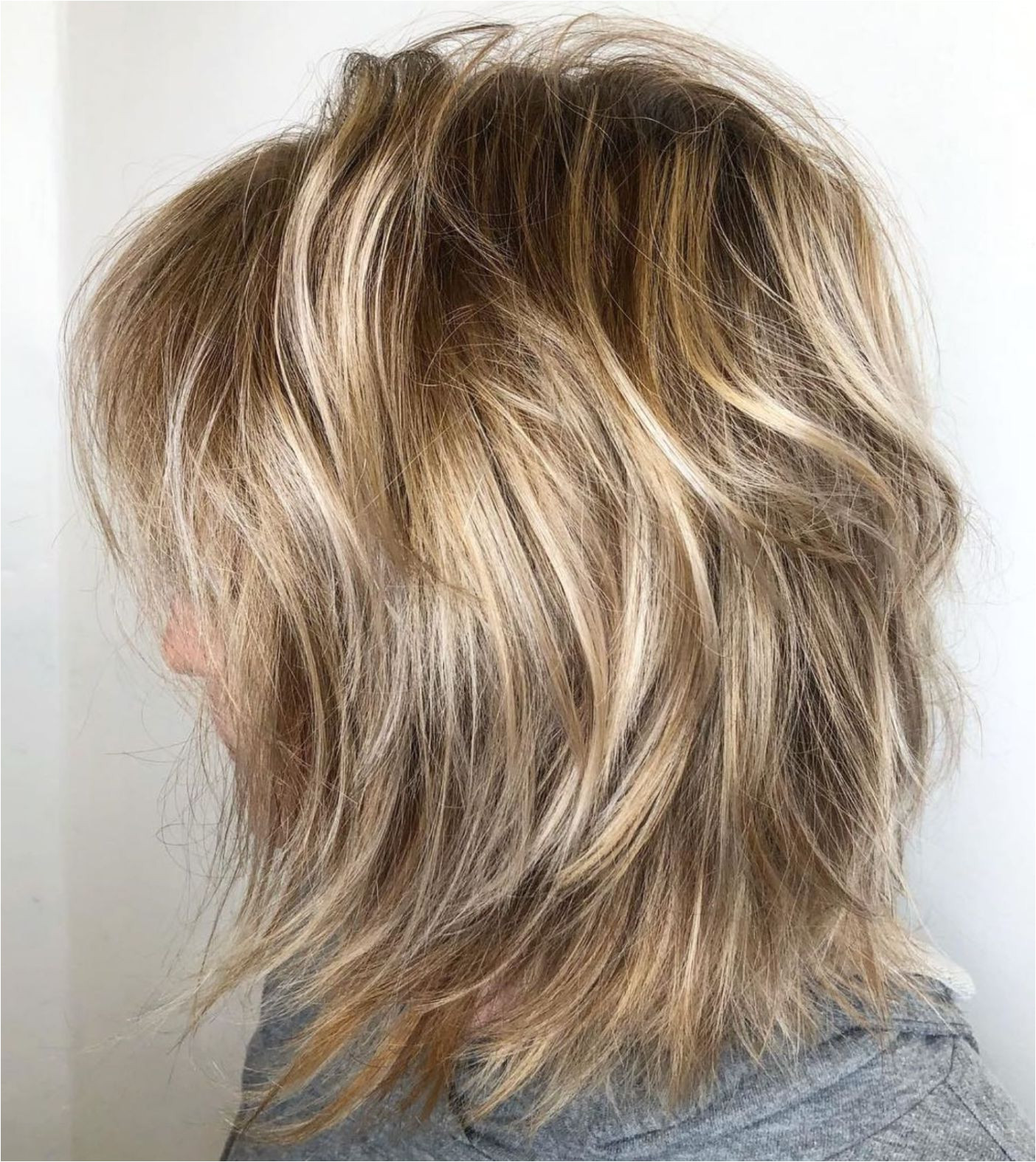 Medium Honey Bronde Shag Punk Rock Hair Medium Layered Haircuts Rock Hairstyles Jena