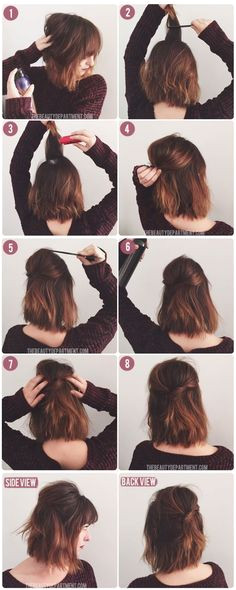 How To Style Short Hair Diy Short Hair Short Hair Styles Easy Short