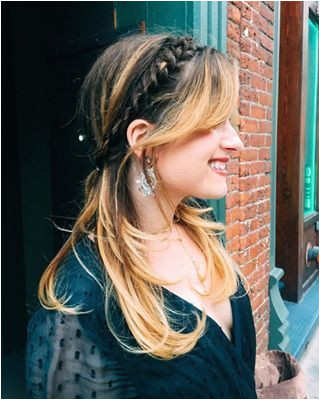 pretty braided half up hairstyle WomensHairstylesLongWithBangs WomensHairstylesLongRed