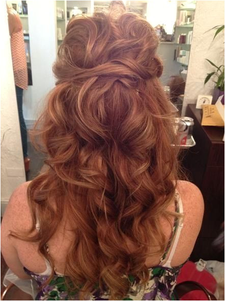 Long hair Messy curls Boho curls Loose curls Half up half down hairstyle by taren madsen