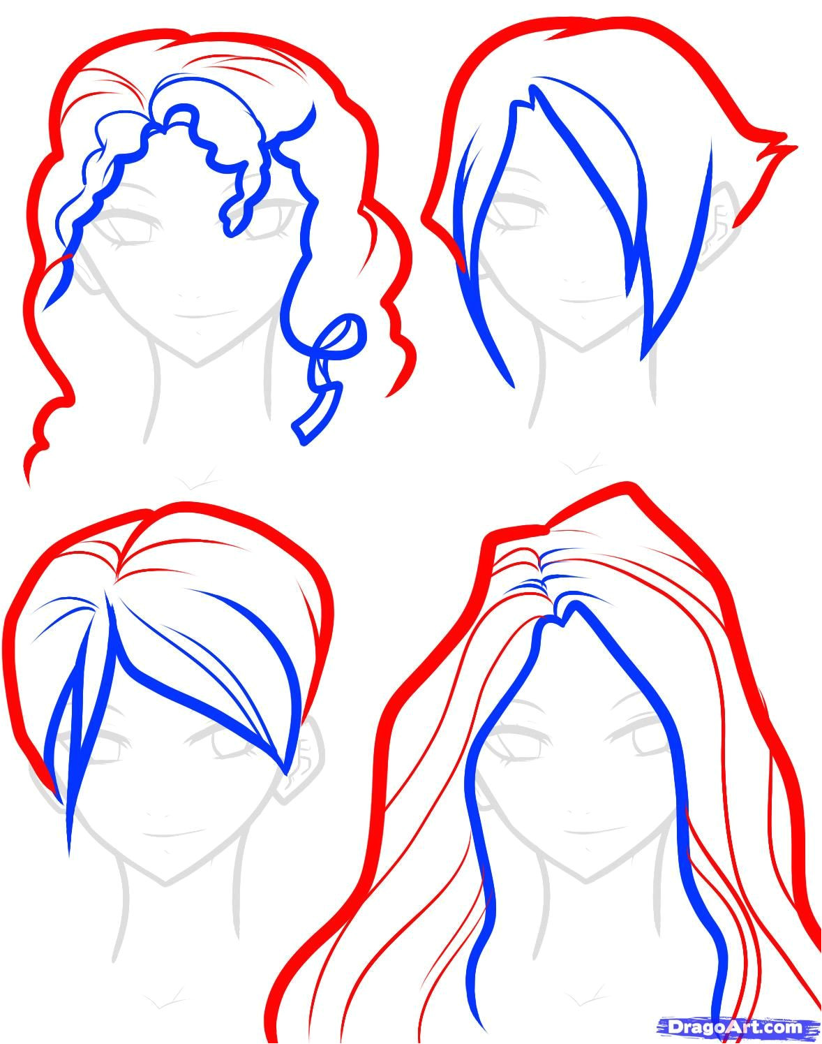 drawings short hairstyles Google Search