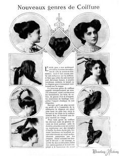 Edwardian hairstyle Vintage Hairstyles Girl Hairstyles Edwardian Hairstyles French Hairstyles Hairdos