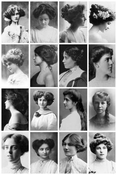 OK Penteados da Era Eduardiana 1901 a 1910 Edwardian Hairstyles 1800s Hairstyles