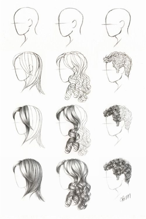 hair tutorialsed help drawing faces at a side view