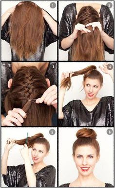 Coque tran§a embutida Summer Hairstyles Pretty Hairstyles Braided Hairstyles Bun Hairstyle