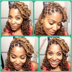 Simple Locs style Side sweep Lock knot curls