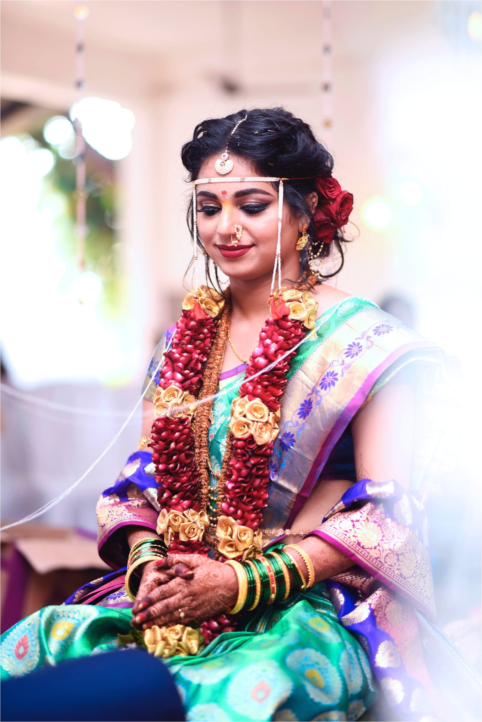 Maharashtrian Bridal Makeup and Hair by makeoversbysukanya makeup bride maharashtrianbride bridalmakeup kimkardashian girlboss bossbabe