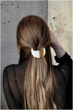 Circle Hair Clip Geometric Hair Clip Simple Gold Hair Clip Minimal Geometric Barrette Circle Bar