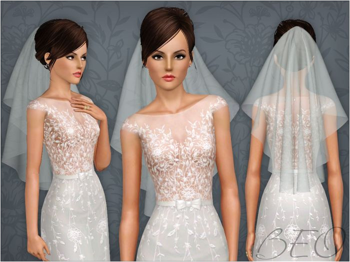 Wedding veil 04 for The Sims 3 by BEO The Sims Sims 2 Sims