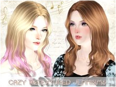 Cazy Retextured Jennisims Curly Natural Hair for The Sims 3 Female Sims Memes Sims 3