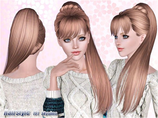 Side ponytail hair 191 by Skysims Sims 3 Downloads CC Caboodle