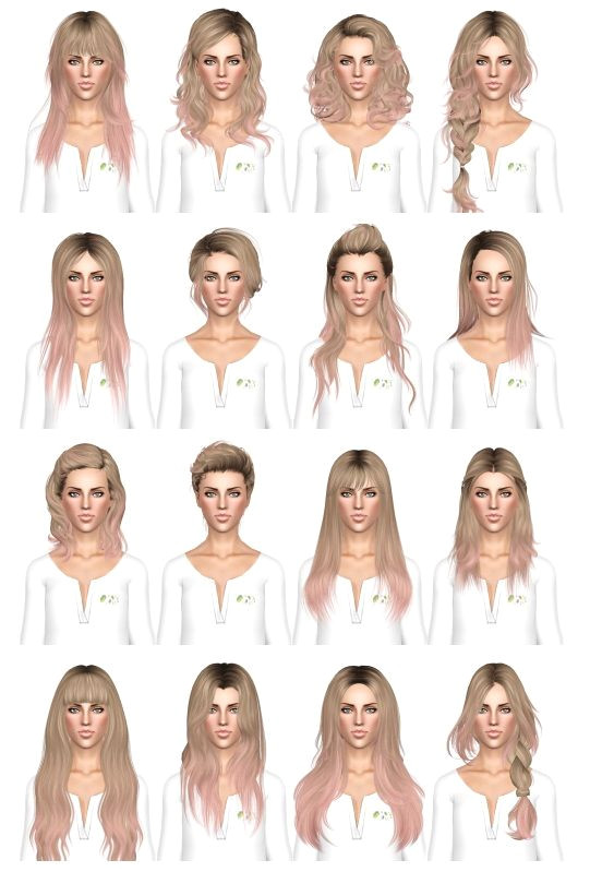 Hair dump 3 by July Kapo for Sims 3 Sims Hairs