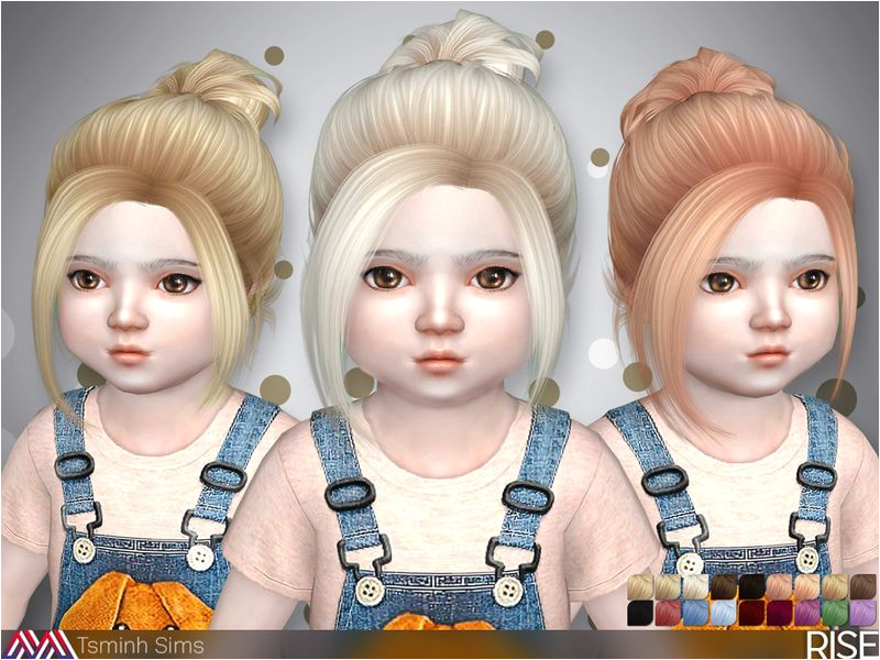 Hairstyle with bun Found in TSR Category Sims 4 Female Hairstyles