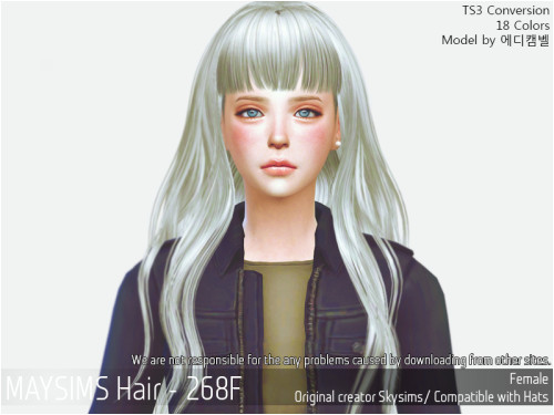 Mermaid Anime Hairstyle for The Sims 4