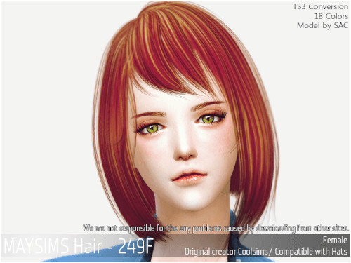 Cute female short hair for The Sims 4