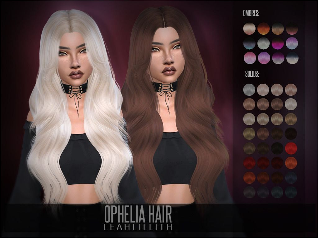 Ophelia Hair DOWNLOAD SIMS 4