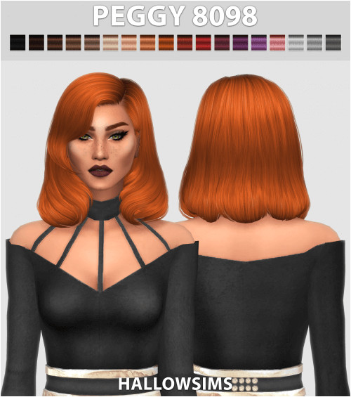 Shoulder length Hair for The Sims 4 by Hallow Sims Download link
