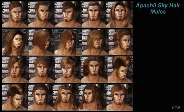 My mod files ApachiiSkyHair Males v 1 0 ApachiiSkyHairFemale v 1 0 Tereza hair